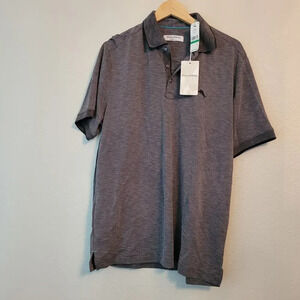Tommy Bahama Mens Coastal Crest IslandZone Polo Shirt Sz Large Black T225211 NEW